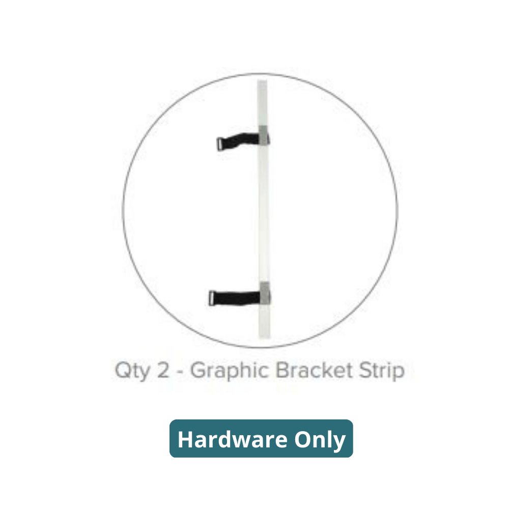 Genie Counter Case - Metal Brackets With Strips Only - All4Displays