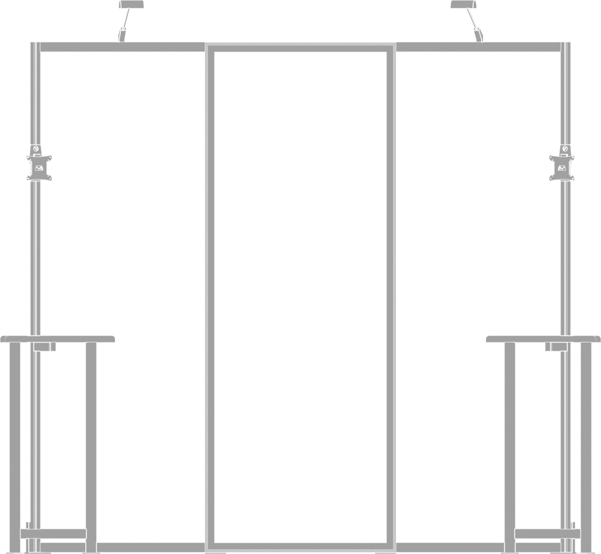 10ft x 10ft Hybrid Pro Modular Backwall Kit 01 (Hardware Only)