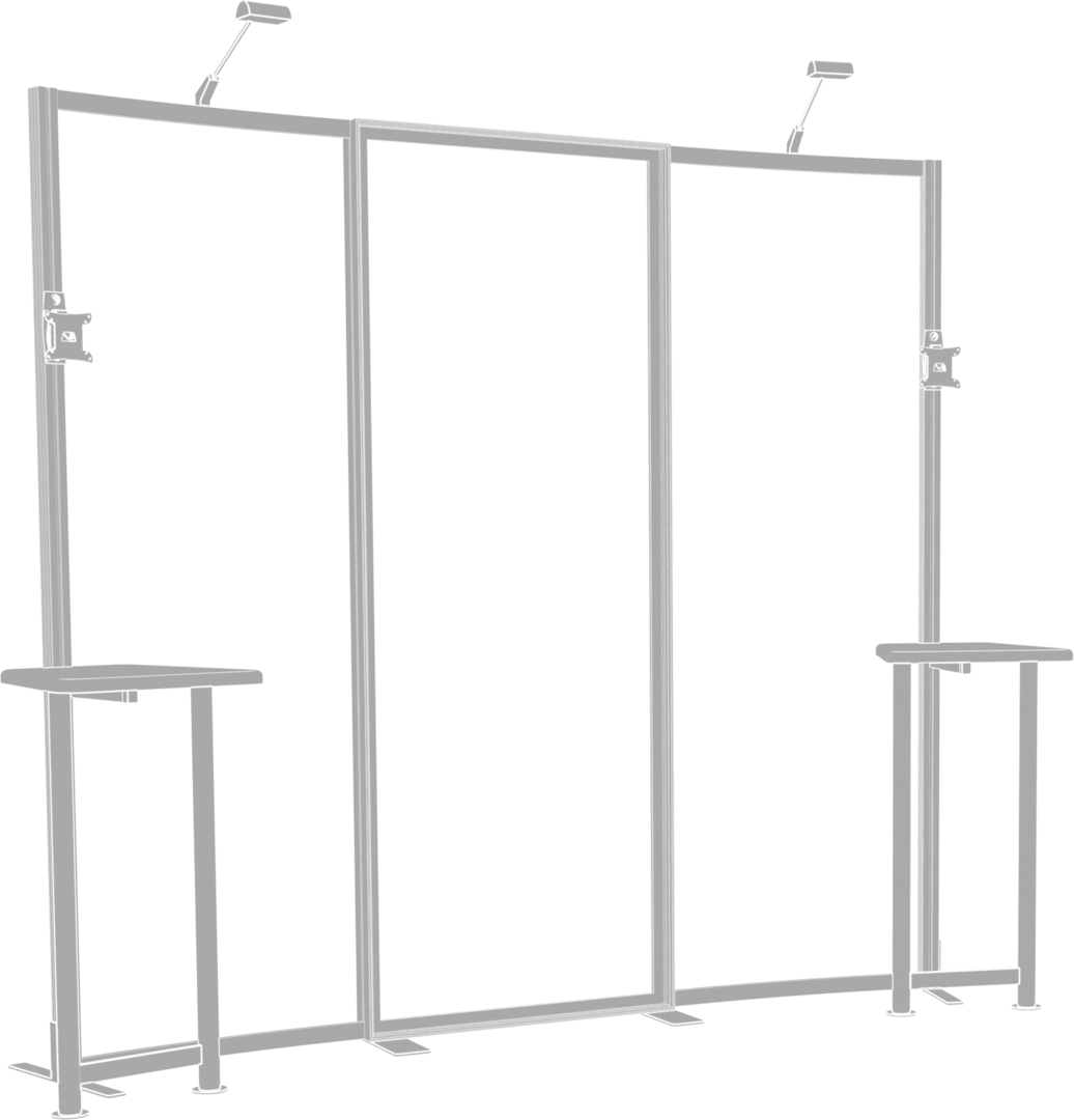 10ft x 10ft Hybrid Pro Modular Backwall Kit 01 (Hardware Only)