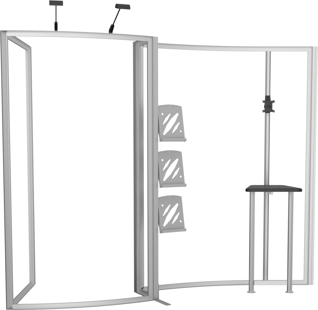 10ft x 10ft Hybrid Pro Modular Backwall Kit 02 (Hardware Only)