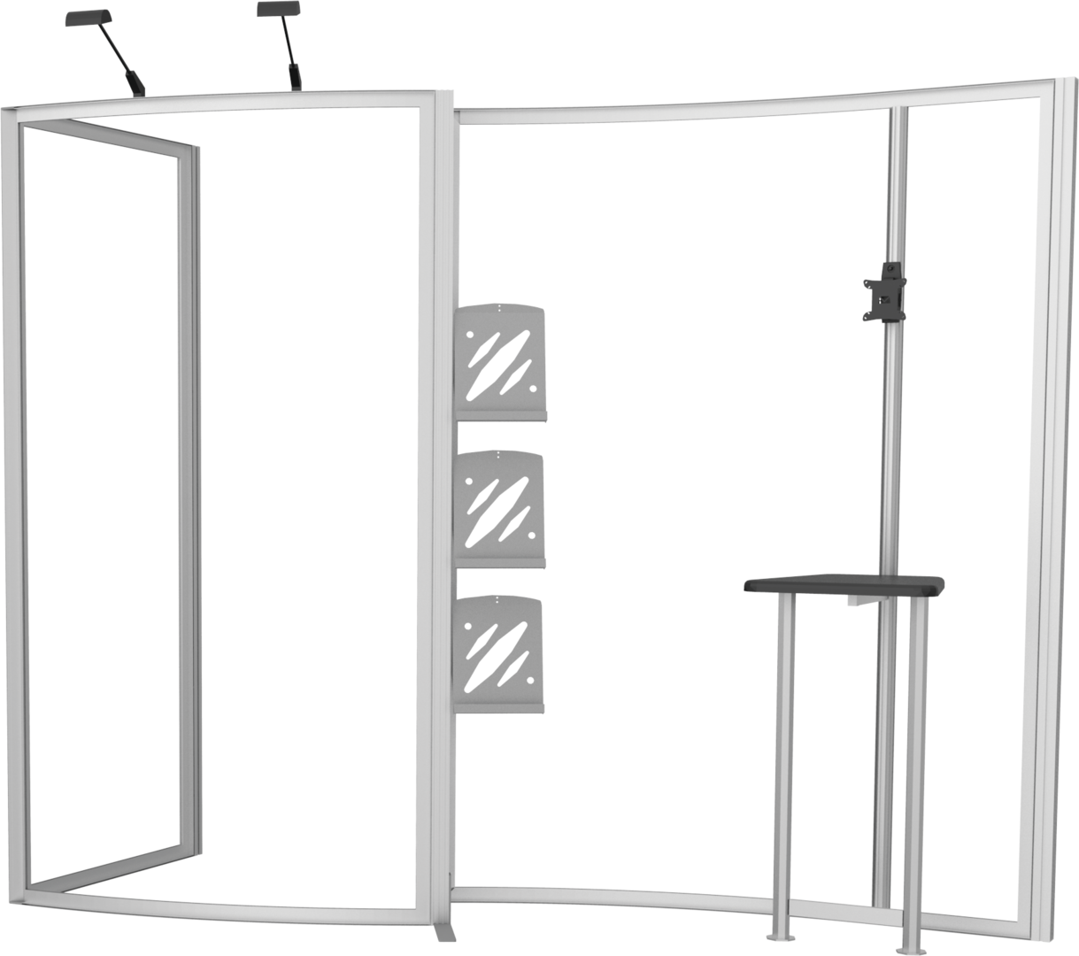 10ft x 10ft Hybrid Pro Modular Backwall Kit 02 (Hardware Only)