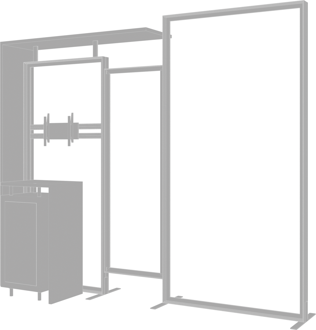 10ft x 10ft Hybrid Pro Modular Backwall Kit 03 (Graphic Package)