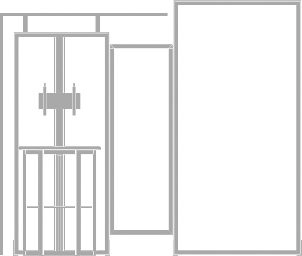 10ft x 10ft Hybrid Pro Modular Backwall Kit 03 (Hardware Only)