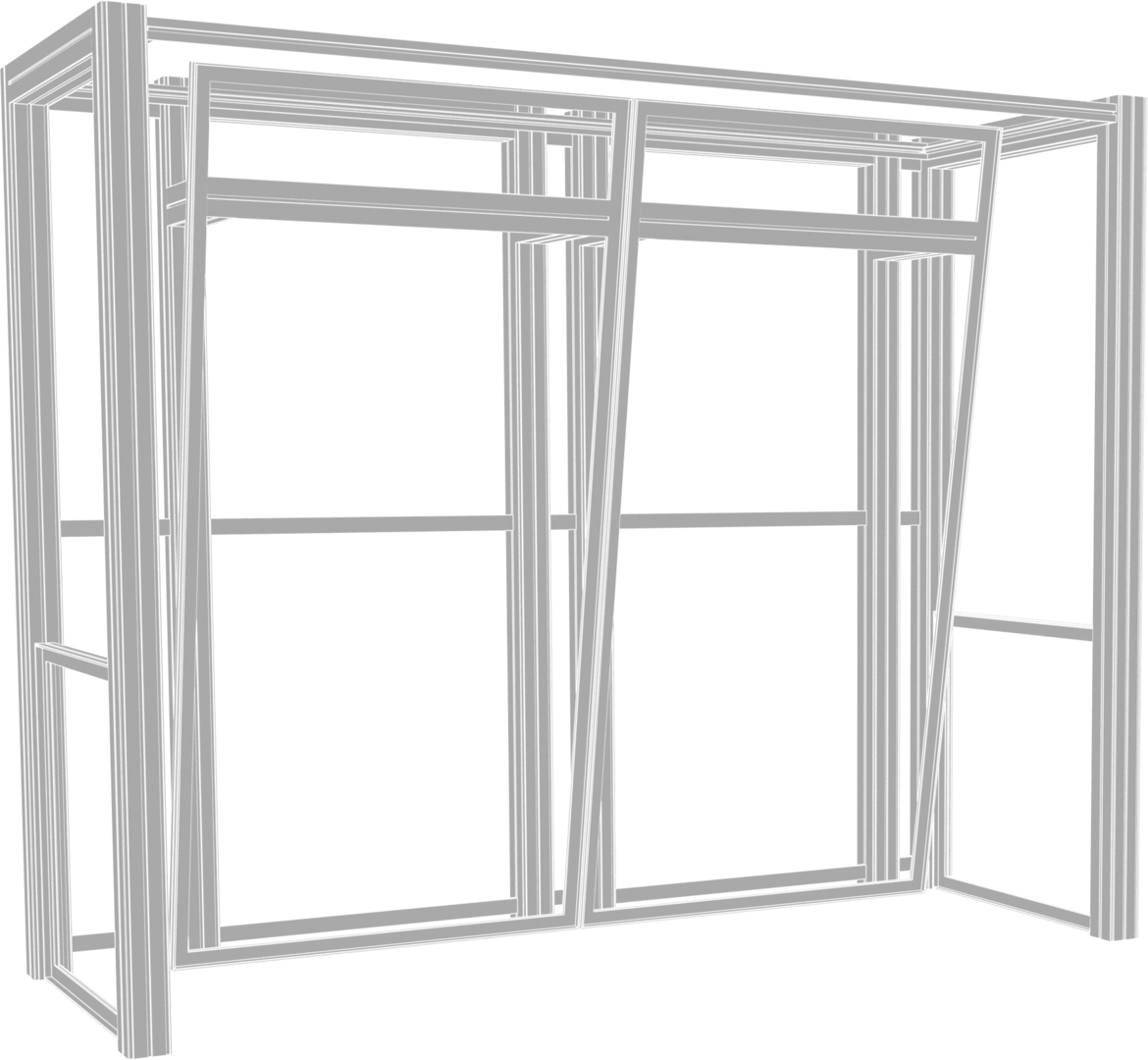 10ft x 10ft Hybrid Pro Modular Backwall Kit 04 (Hardware Only)