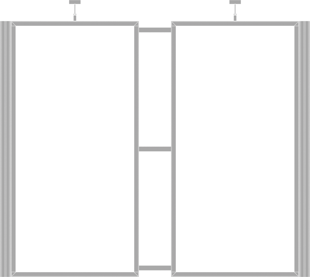 10ft x 10ft Hybrid Pro Modular Backwall Kit 05 (Hardware Only)