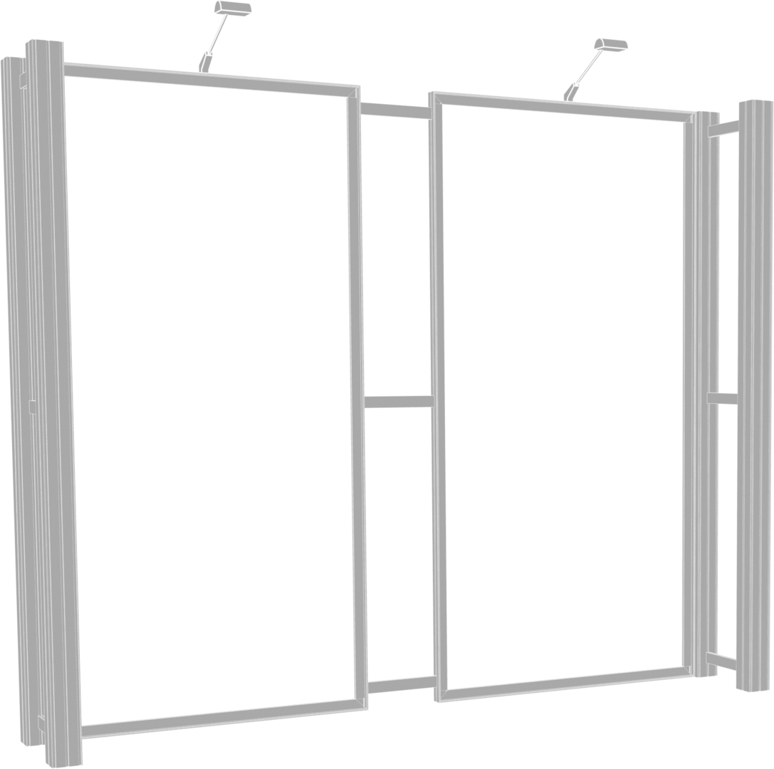 10ft x 10ft Hybrid Pro Modular Backwall Kit 05 (Hardware Only)