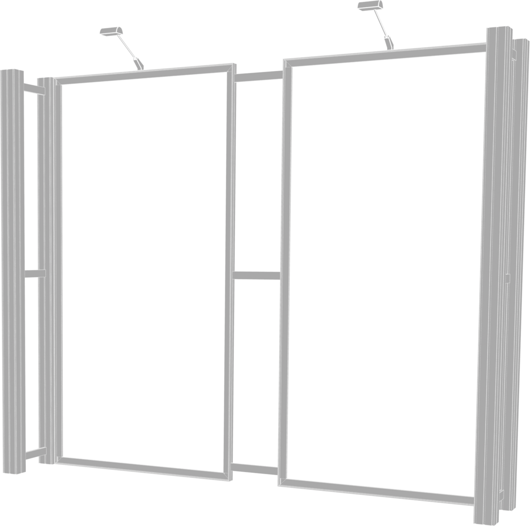 10ft x 10ft Hybrid Pro Modular Backwall Kit 05 (Hardware Only)