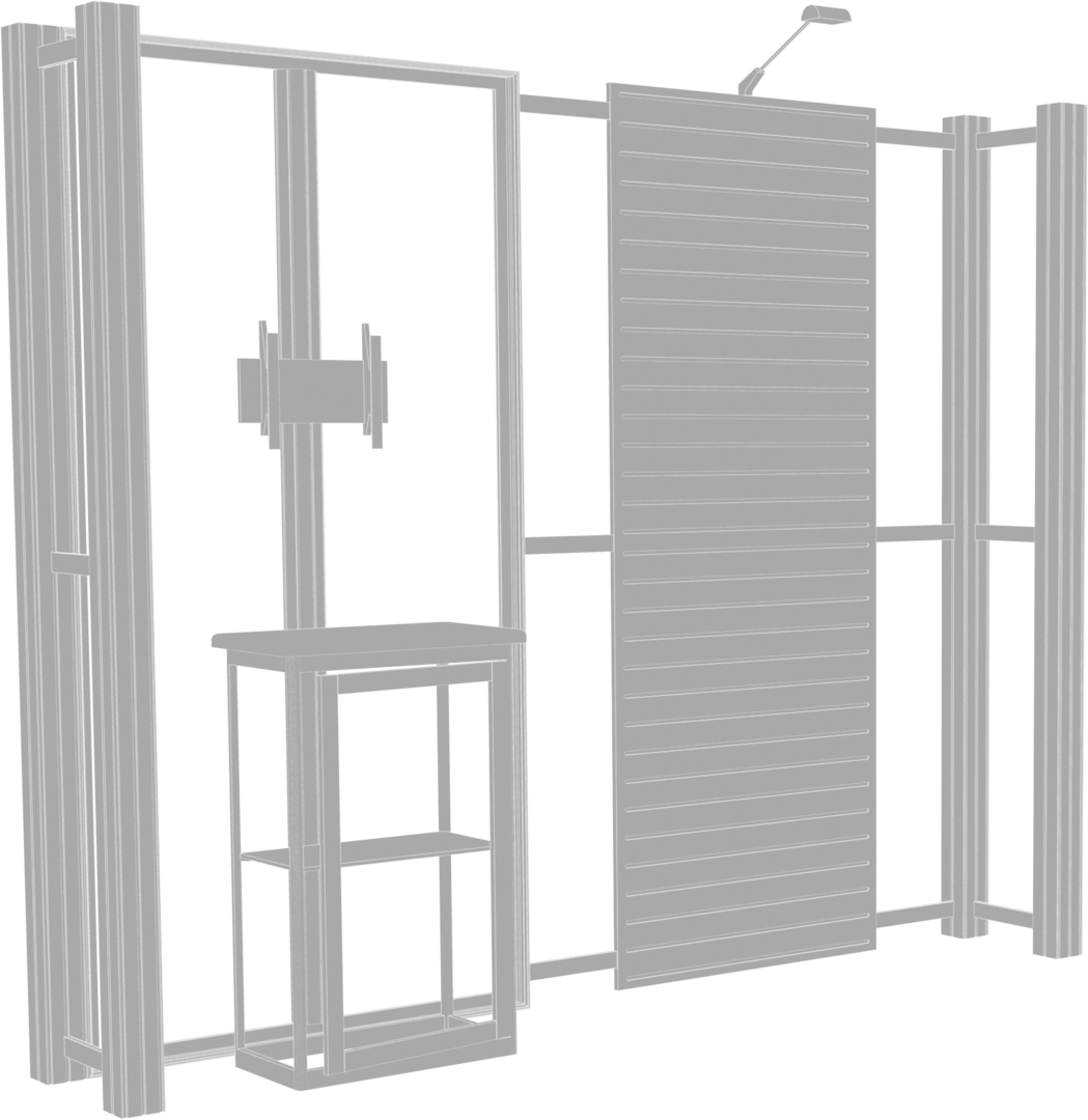 10ft x 10ft Hybrid Pro Modular Backwall Kit 08 (Hardware Only)