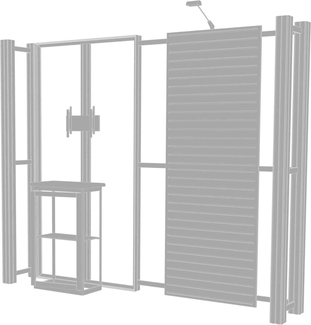 10ft x 10ft Hybrid Pro Modular Backwall Kit 08 (Hardware Only)