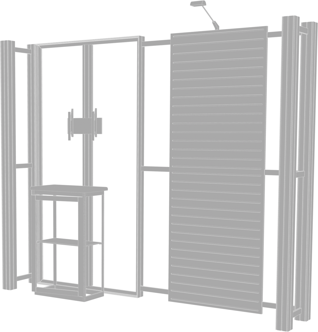 10ft x 10ft Hybrid Pro Modular Backwall Kit 08 (Graphic Package)