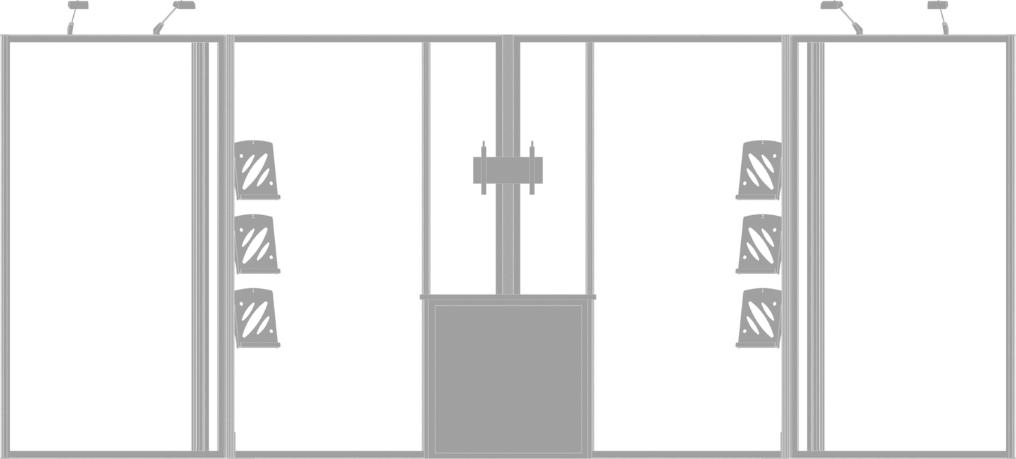 20ft x 10ft Hybrid Pro Modular Backwall Kit 10 (Graphic Package)