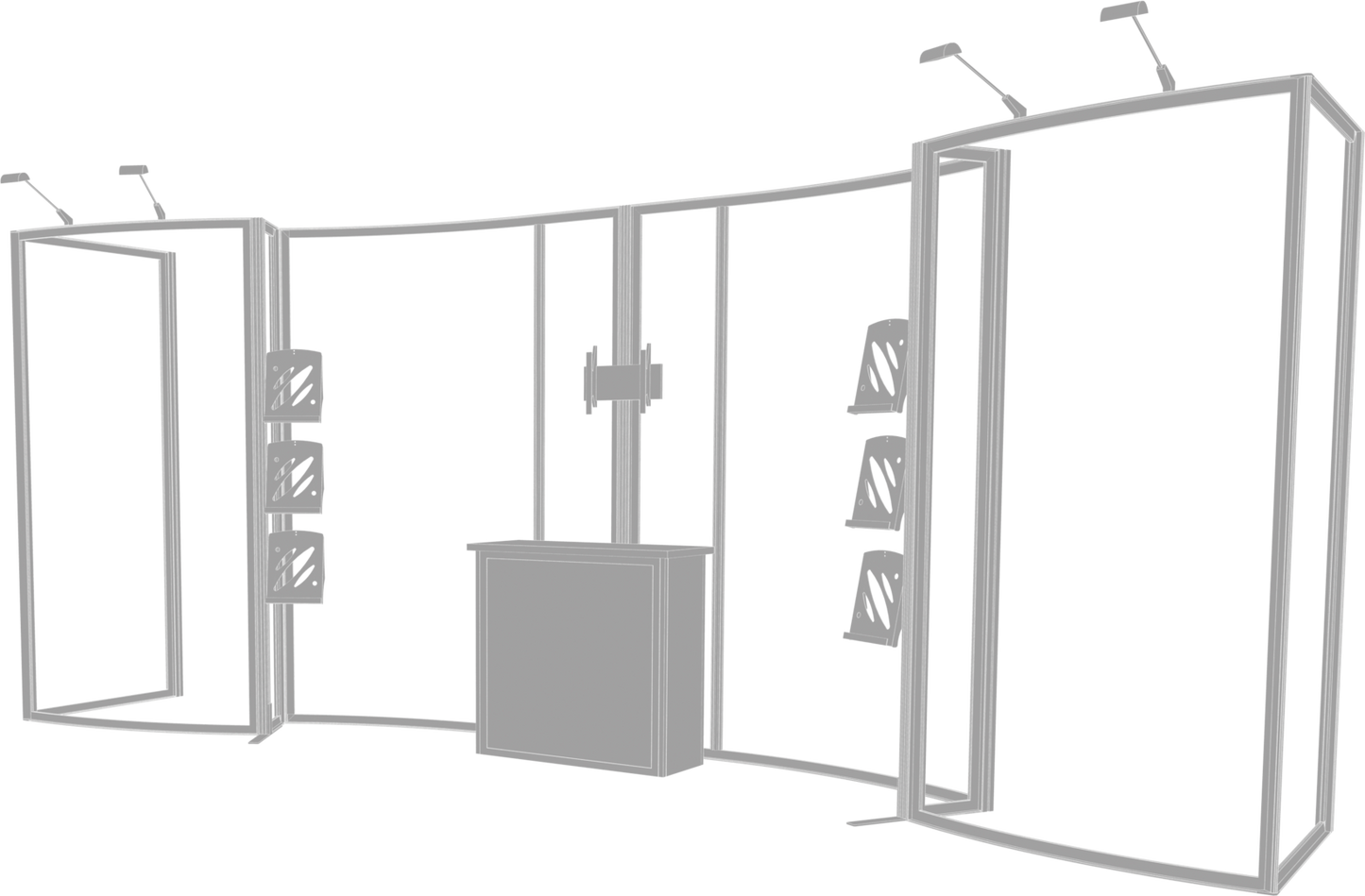 20ft x 10ft Hybrid Pro Modular Backwall Kit 10 (Hardware Only)