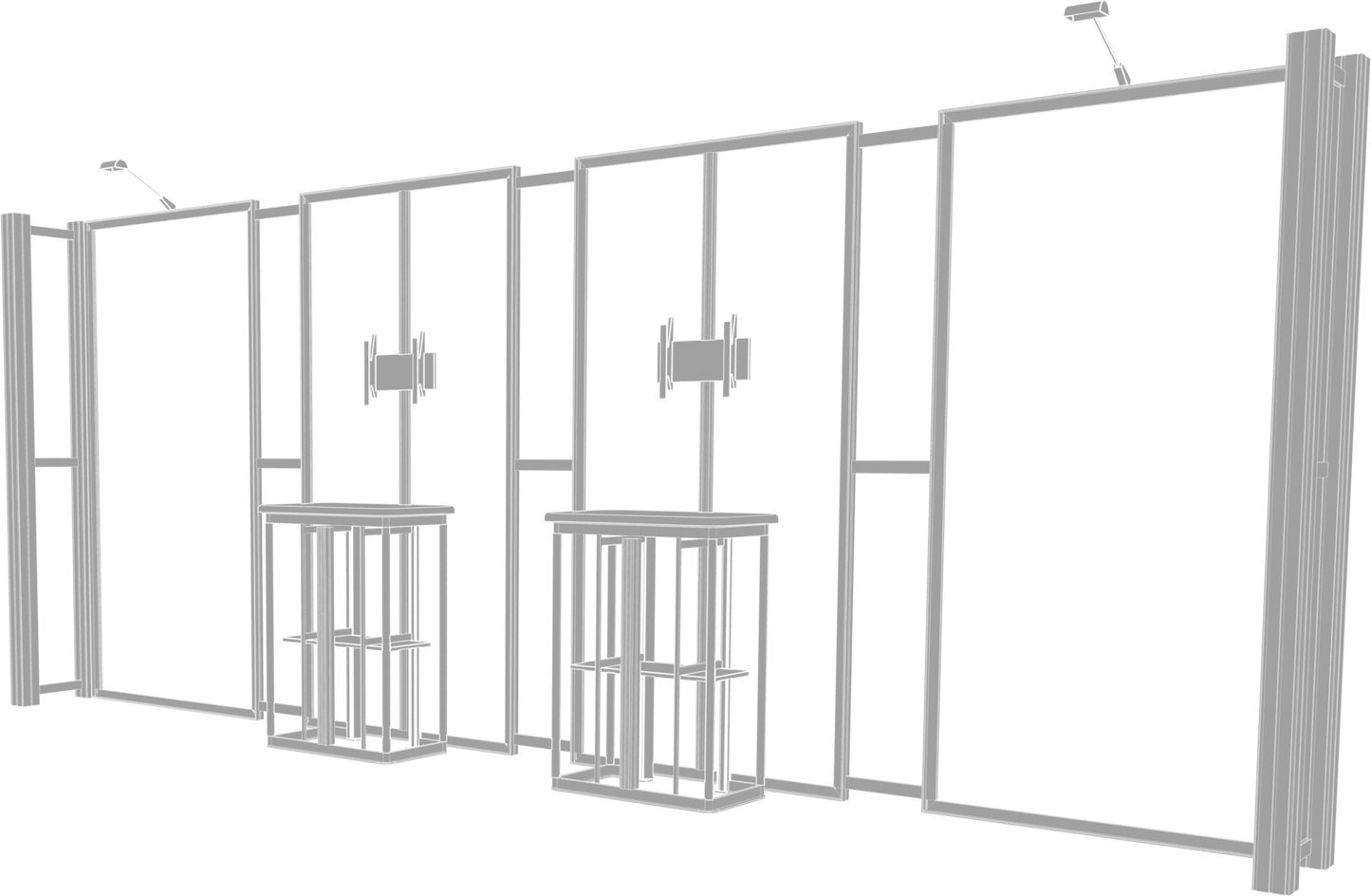 20ft x 10ft Hybrid Pro Modular Backwall Kit 13 (Graphic Package)