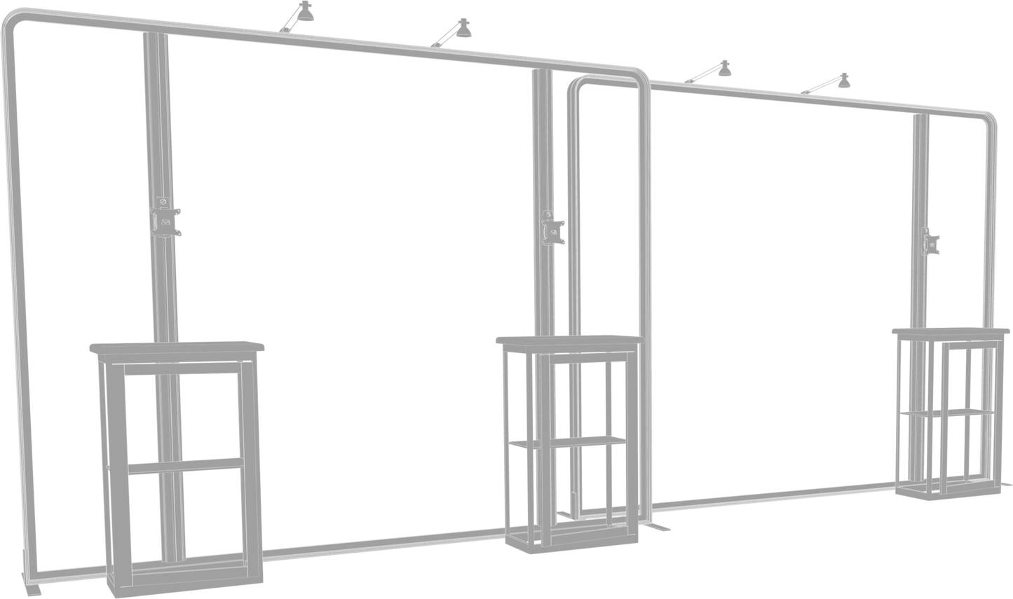 20ft x 10ft Hybrid Pro Modular Backwall Kit 14 (Hardware Only)