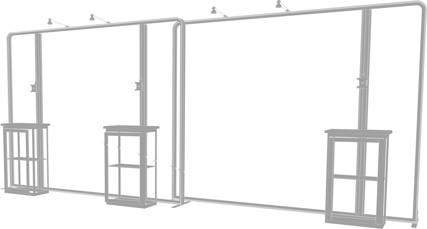 20ft x 10ft Hybrid Pro Modular Backwall Kit 14 (Hardware Only)