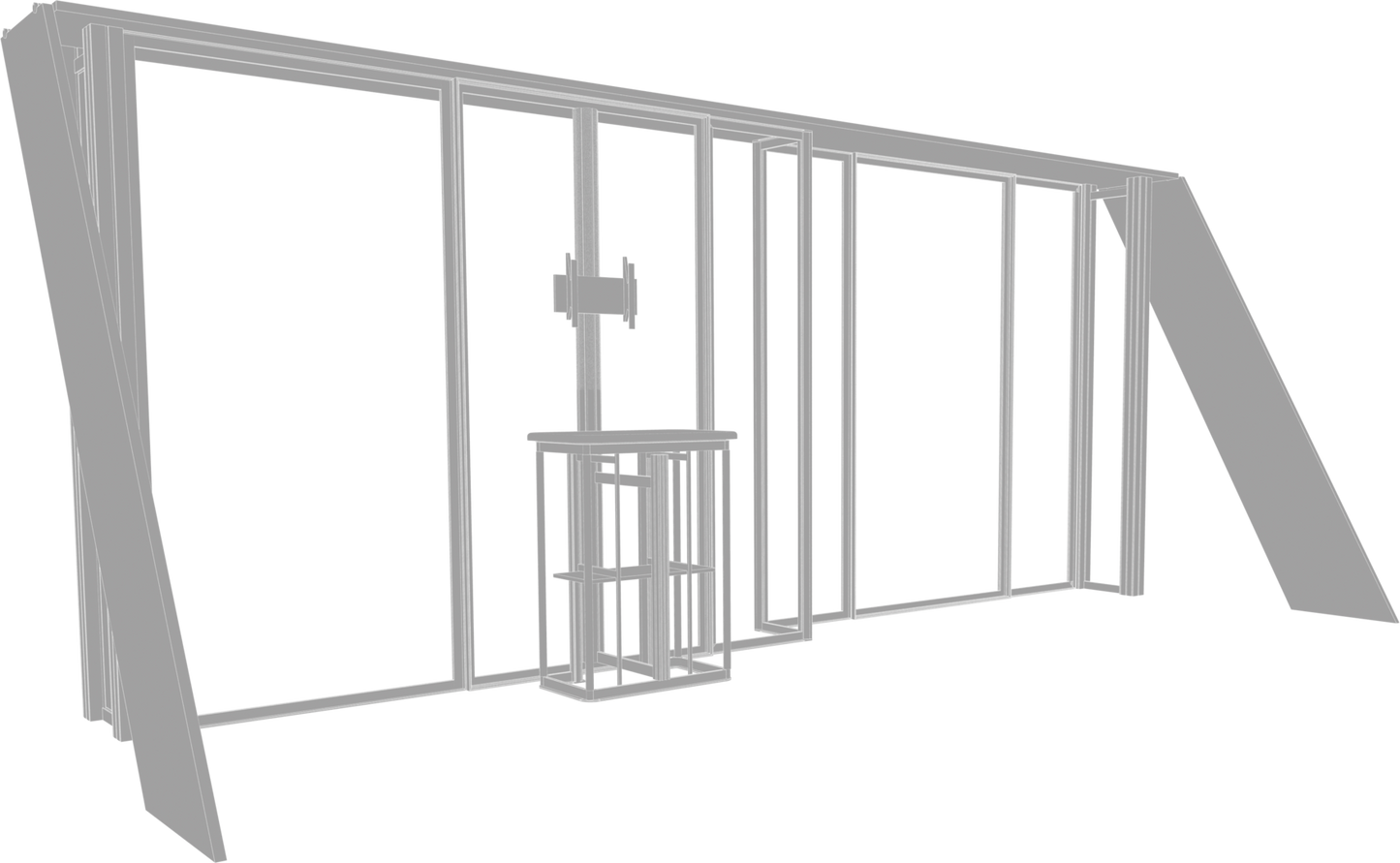 20ft x 10ft Hybrid Pro Modular Backwall Kit 15 (Hardware Only)