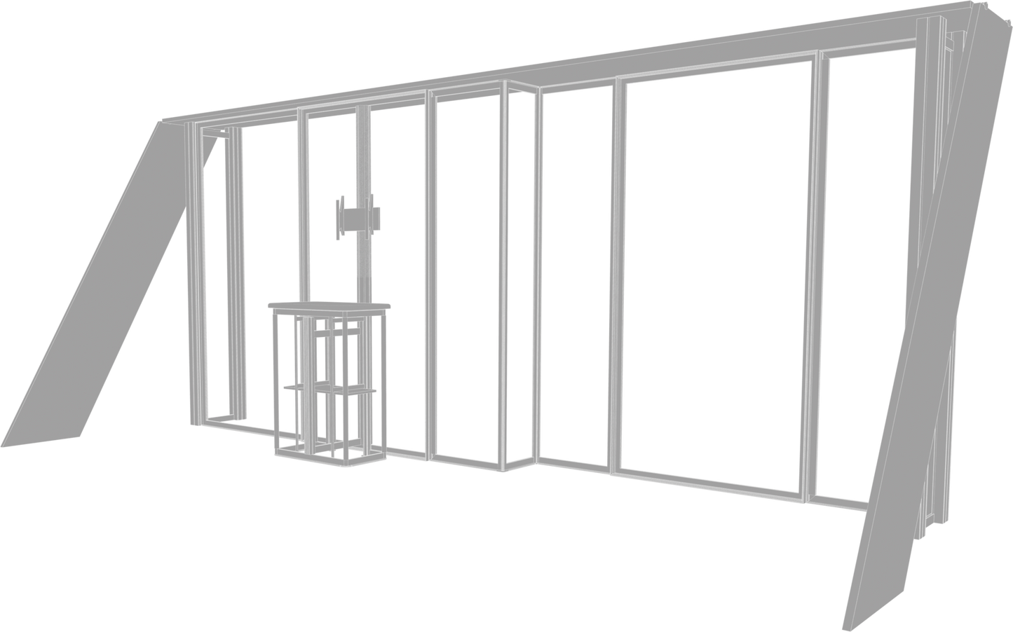 20ft x 10ft Hybrid Pro Modular Backwall Kit 15 (Hardware Only)