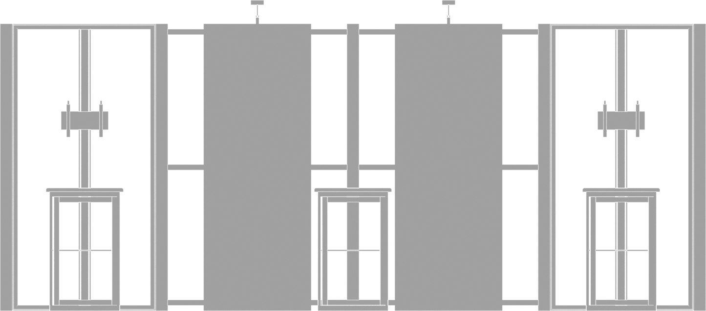 20ft x 10ft Hybrid Pro Modular Backwall Kit 16 (Hardware Only)