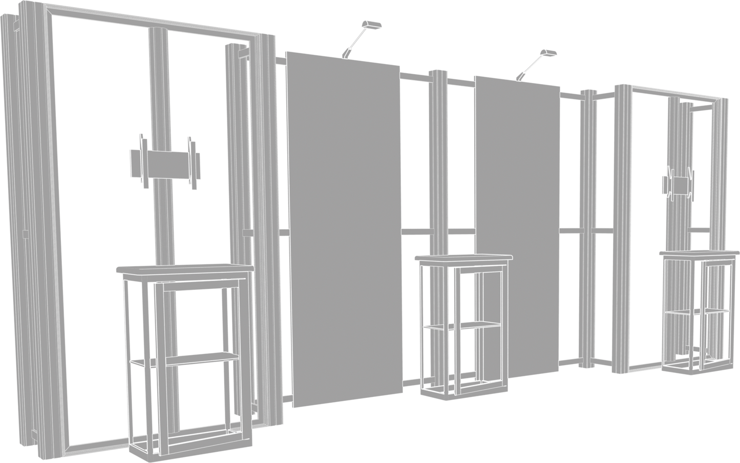 20ft x 10ft Hybrid Pro Modular Backwall Kit 16 (Graphic Only)