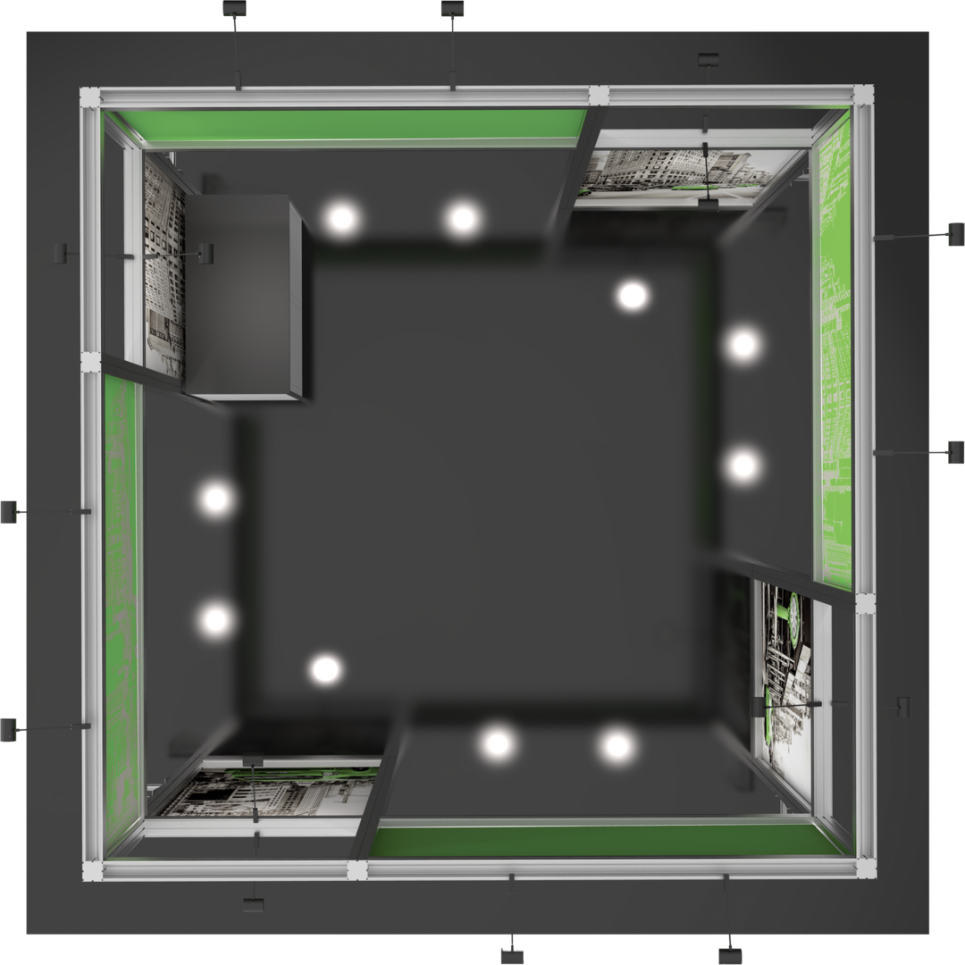 20ft x 20ft Hybrid Pro Modular Island Kit 18 (Graphic Package)