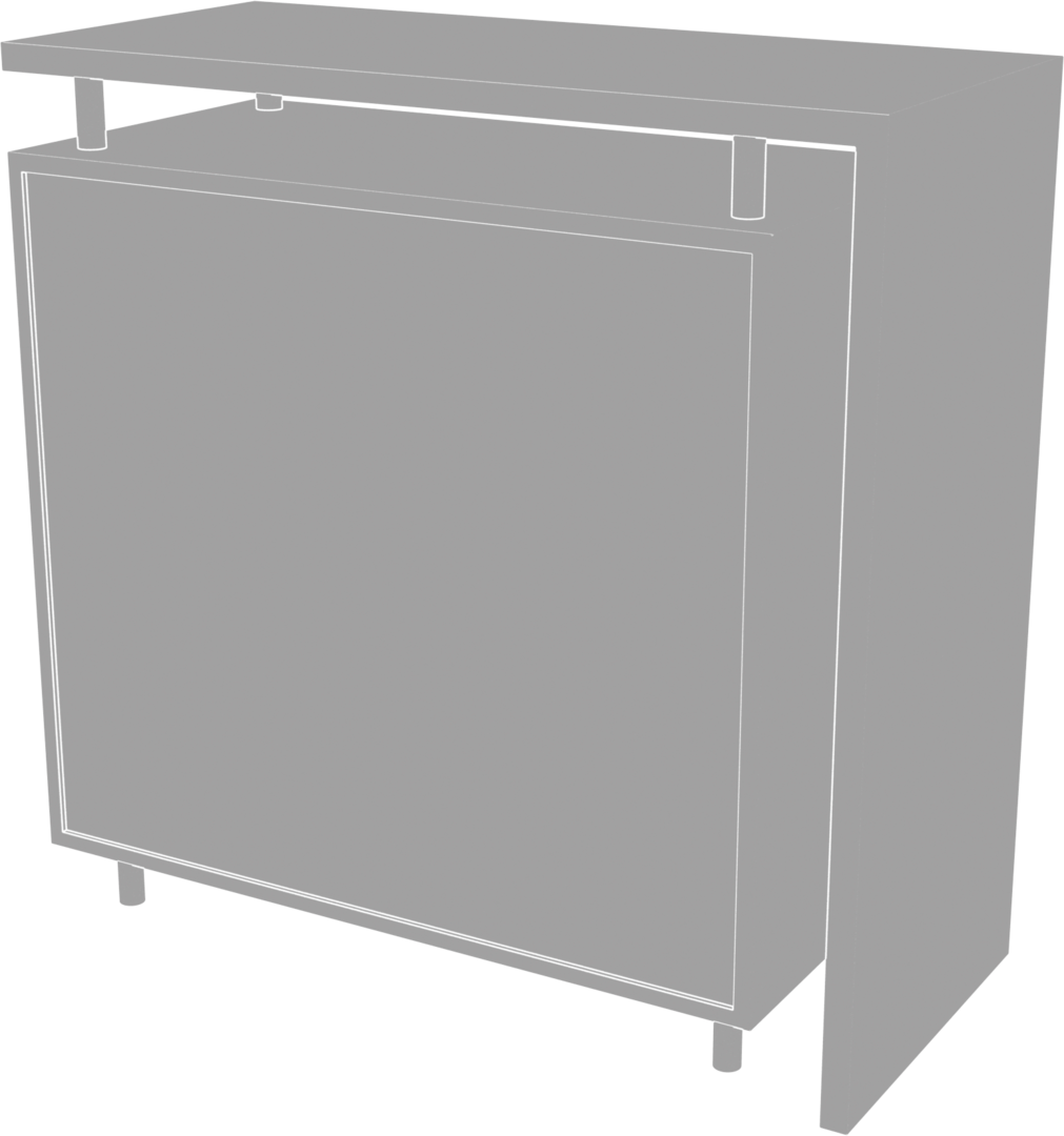 3.5ft x 3.5ft Hybrid Pro Modular Counter 01 Opaque (Graphic Package ...