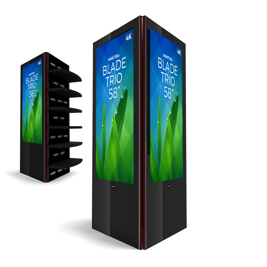 Makitso Blade Trio 58" Pro 4K UHD Digital Signage Kiosk - All4Displays