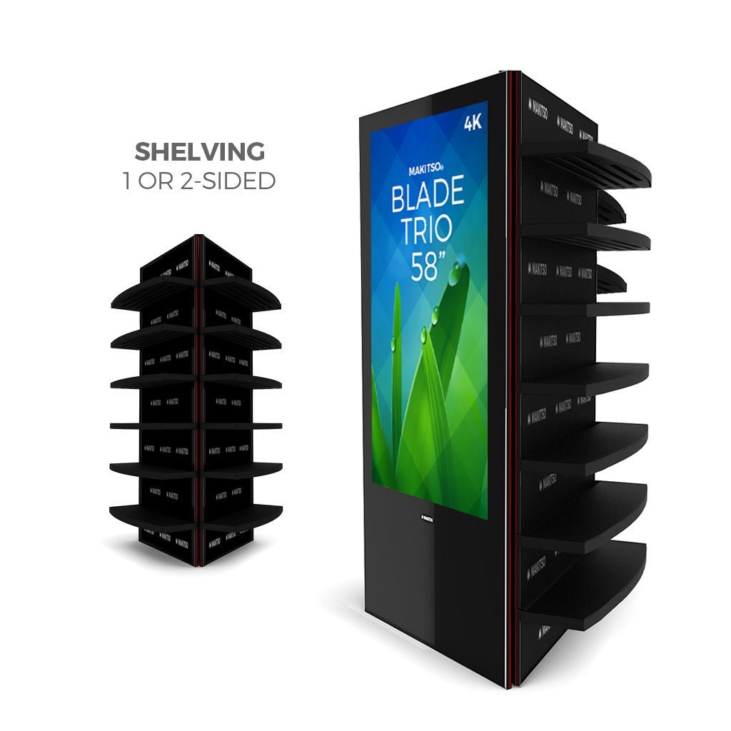Makitso Blade Trio 58" Pro 4K UHD Digital Signage Kiosk - All4Displays