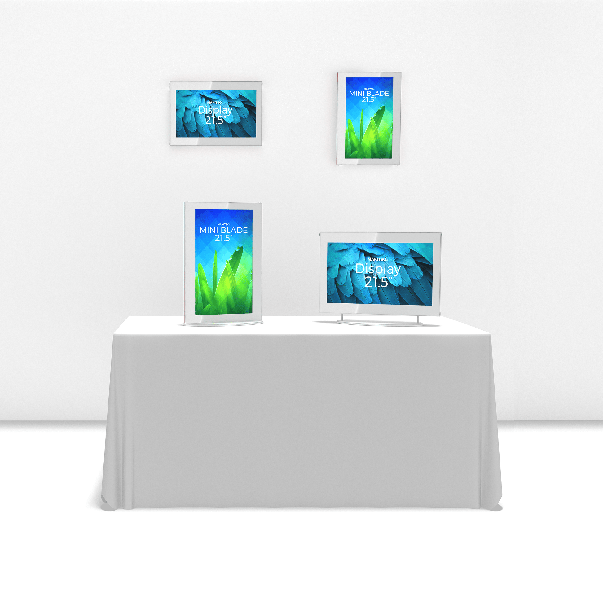 Makitso Mini Blade 21.5" 4K UHD Digital Signage Kiosk - All4Displays