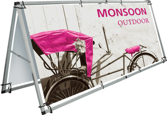 8ft x 3ft Monsoon Outdoor A-frame Sign Stand (Graphic Package)