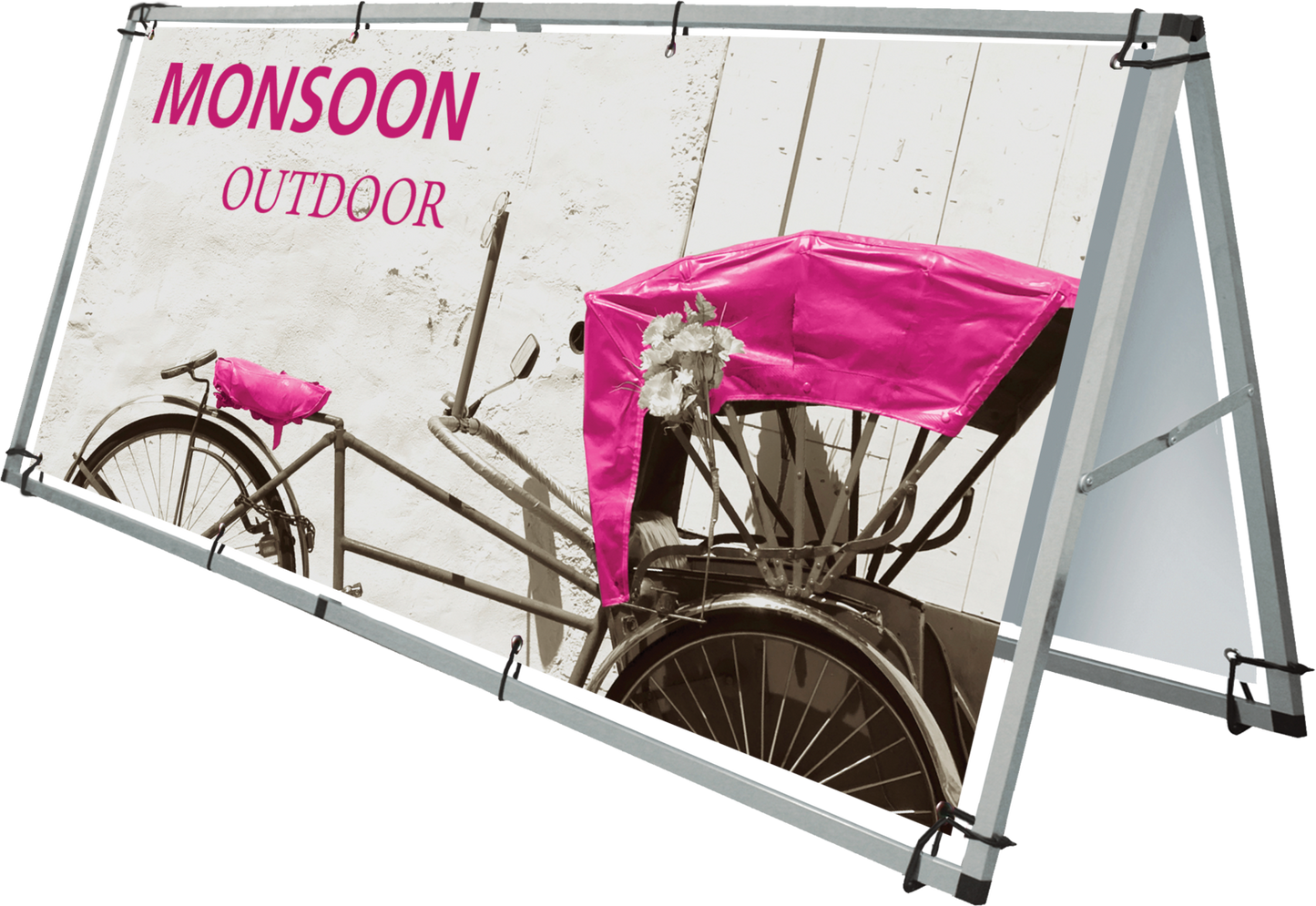 8ft x 3ft Monsoon Outdoor A-frame Sign Stand (Graphic Package)