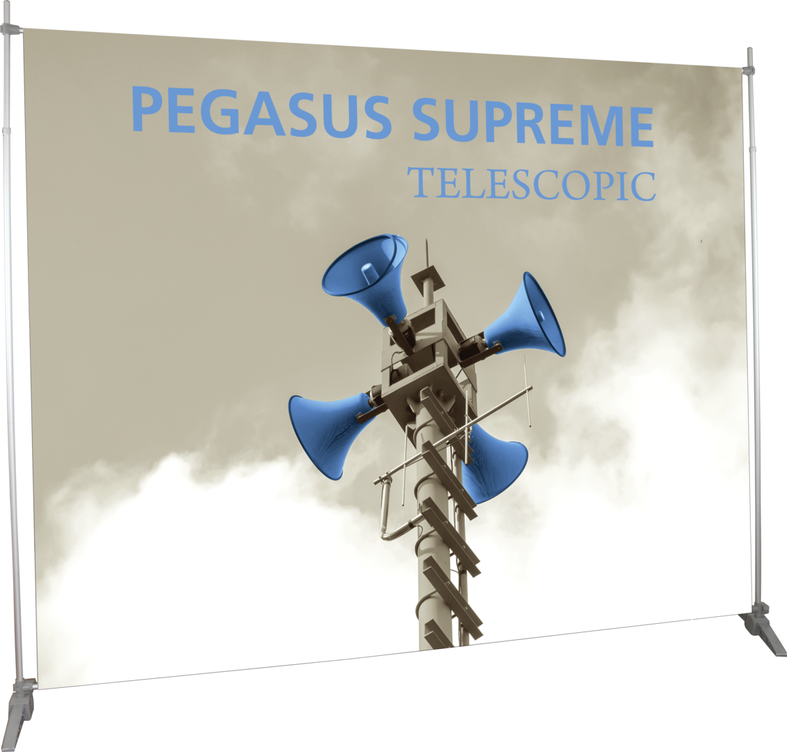 10ft x 10ft Pegasus Supreme Telescopic Banner Stand (Vinyl Graphic Package)
