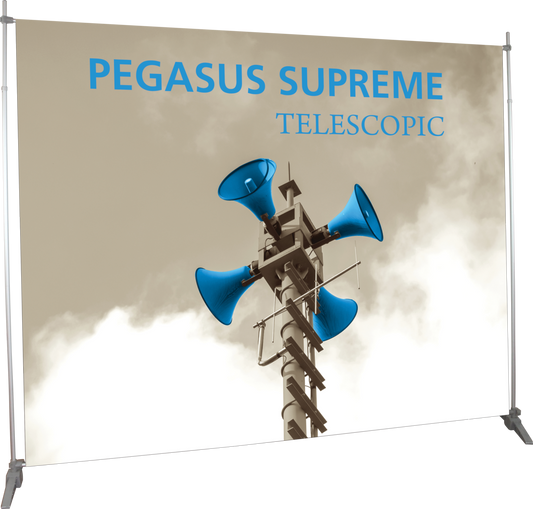 8ft x 10ft Pegasus Supreme Telescopic Banner Stand (Oxford Fabric Graphic Package)