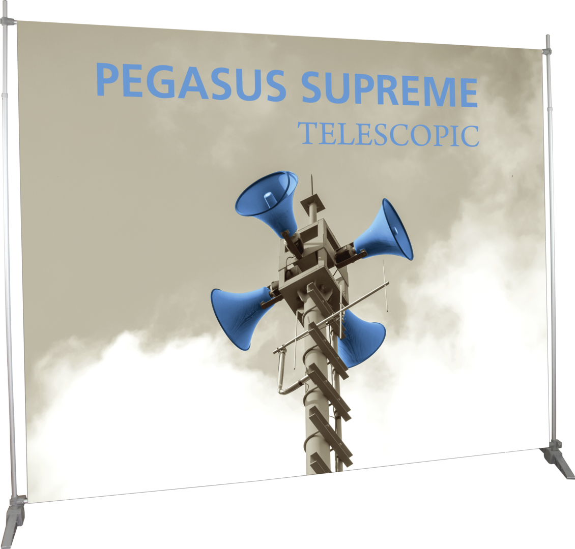 8ft x 10ft Pegasus Supreme Telescopic Banner Stand (Vinyl Graphic Package)