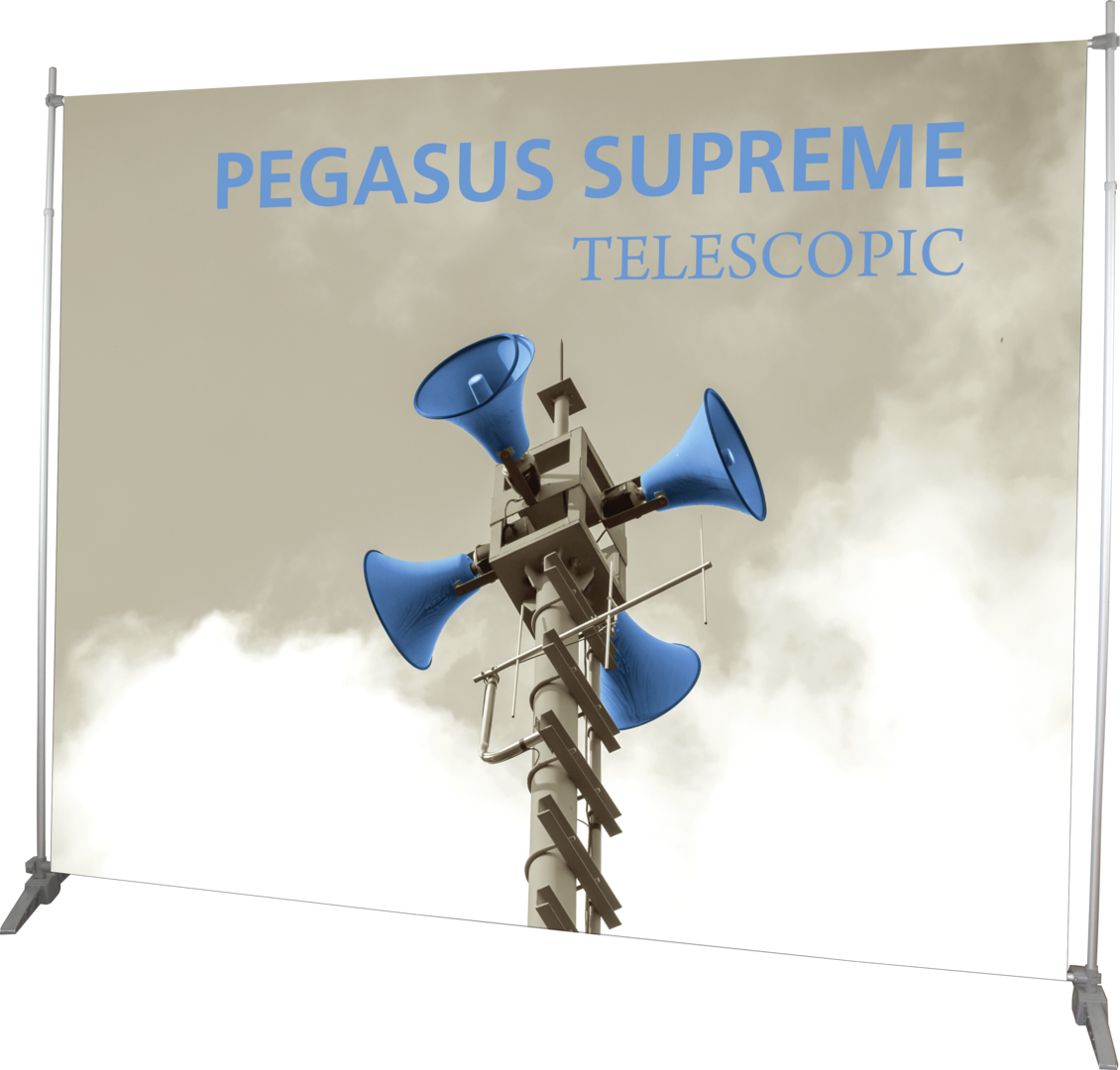 8ft x 10ft Pegasus Supreme Telescopic Banner Stand (Vinyl Graphic Package)