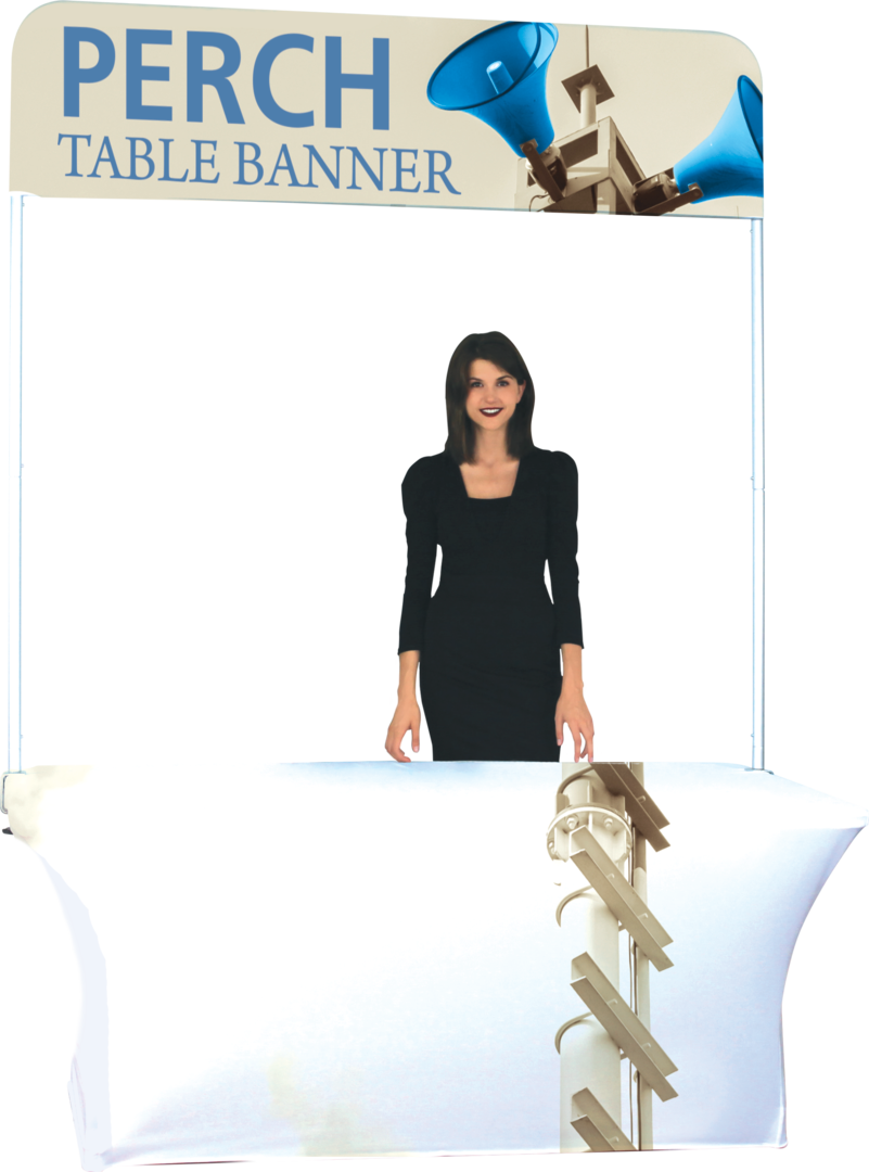 6ft Perch Table Pole Banner Display (Short Graphic Only)