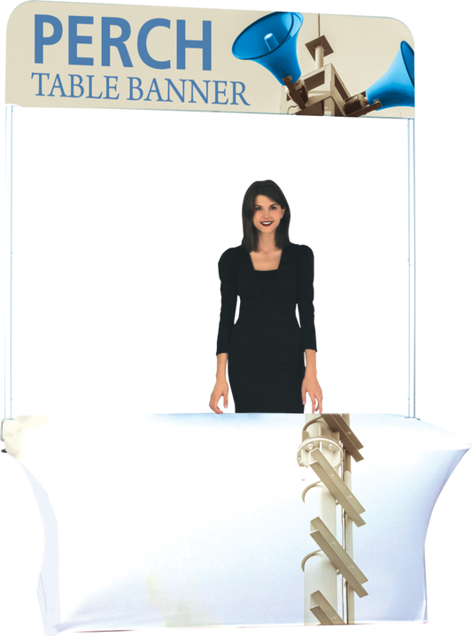 6ft Perch Table Pole Banner Display (Short Graphic Package)