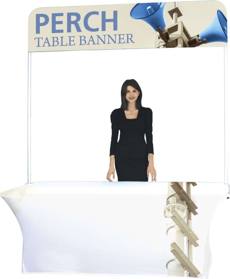 8ft Perch Table Pole Banner Display (Tall Graphic Only)