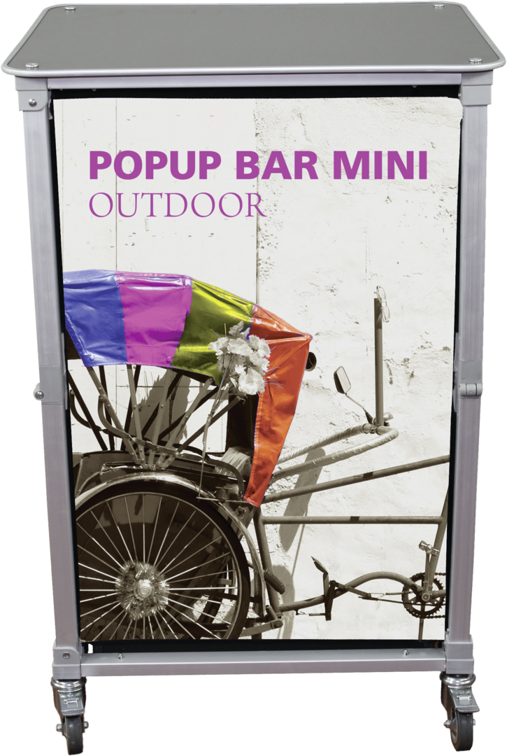 Portable Popup Bar Mini with Black Top (Hardware Only)