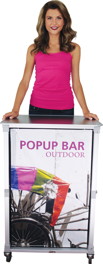 Portable Popup Bar Mini with Gray Top (Hardware Only)