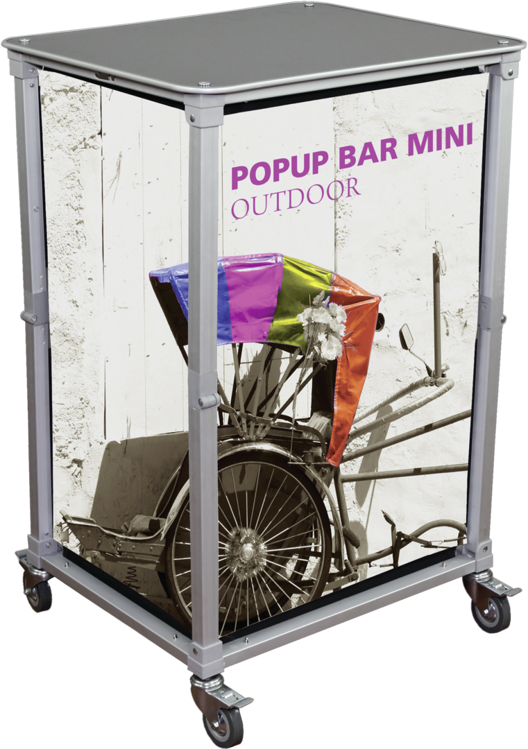 Portable Popup Bar Mini with Gray Top (Hardware Only)