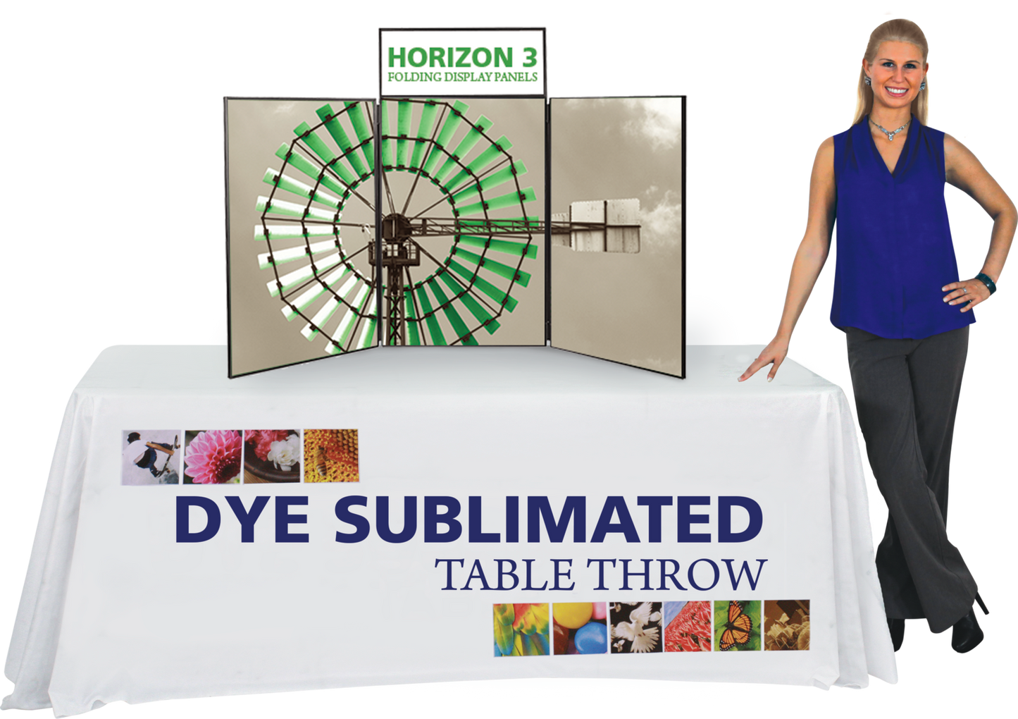 6ft x 4ft Horizon 3 Tabletop Folding Panel Display (Graphic Package)