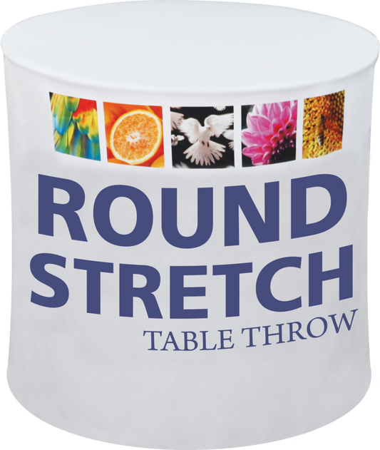 30in Round Premium Dye-Sub Table Stretch Throw (30in dia.)