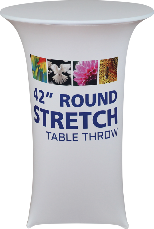 42in Round Premium Dye-Sub Table Stretch Throw (30in dia.)
