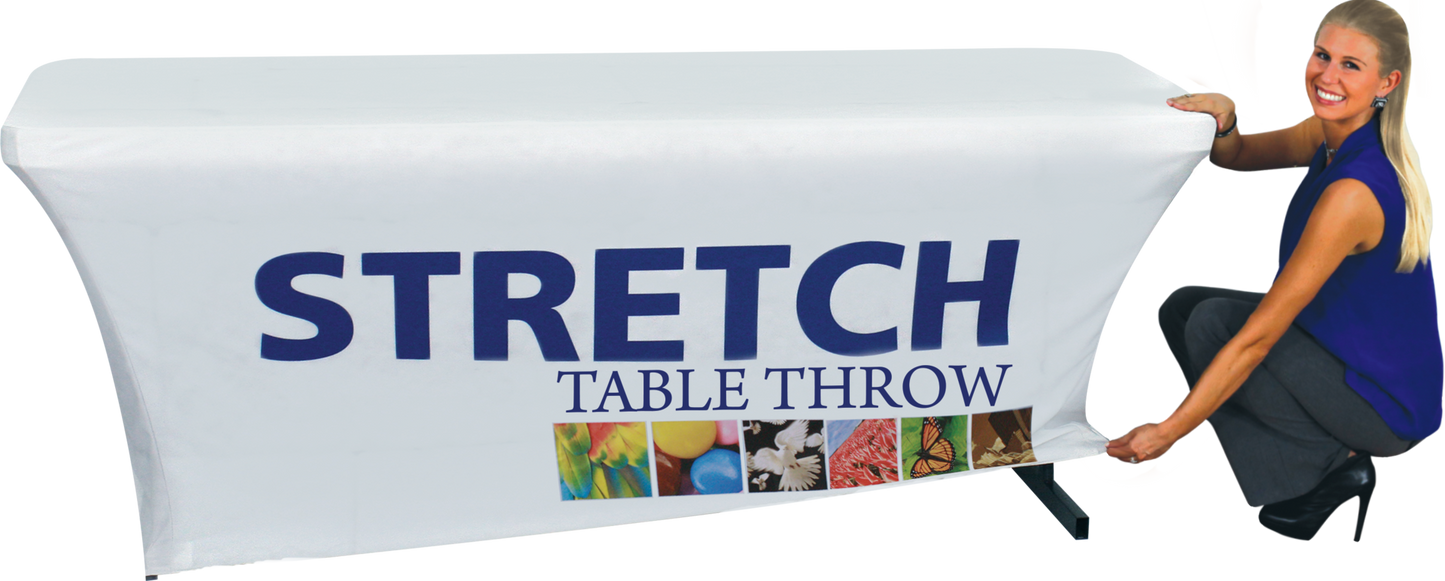 4ft Stretch Dye Sub Table Throw Full (48"w x 36"h demo table)