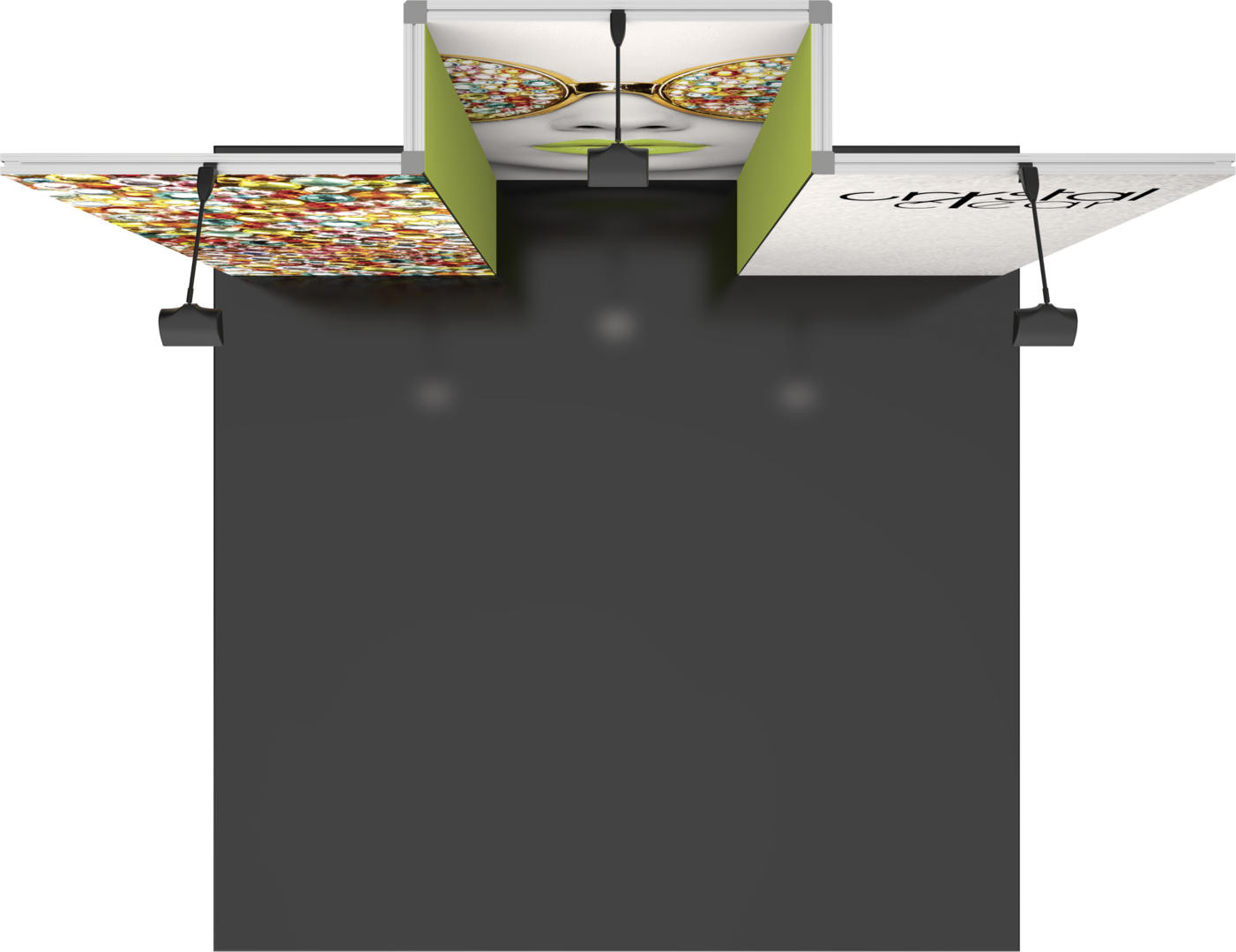 10ft x 10ft Vector Frame Master Modular Backwall Kit 02 (Graphic Package)