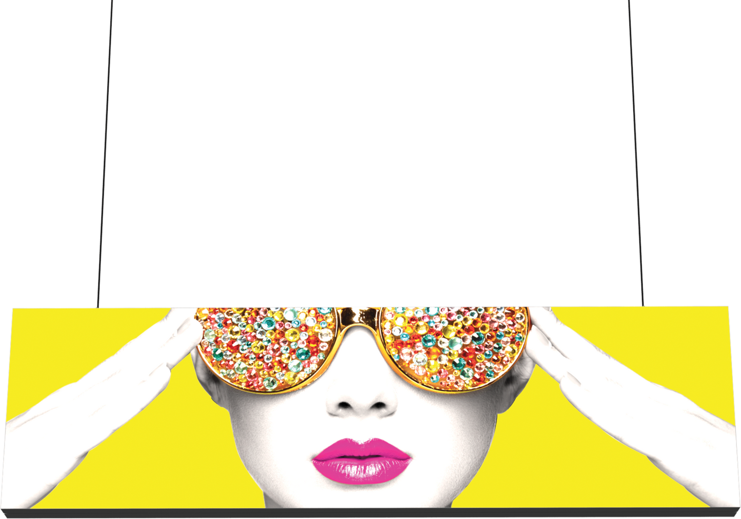 10ft x 3ft Vector Frame Hanging Light Box Single-Sided (Graphic Package)