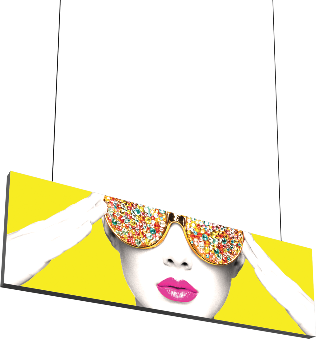 10ft x 3ft Vector Frame Hanging Light Box Single-Sided (Graphic Package)