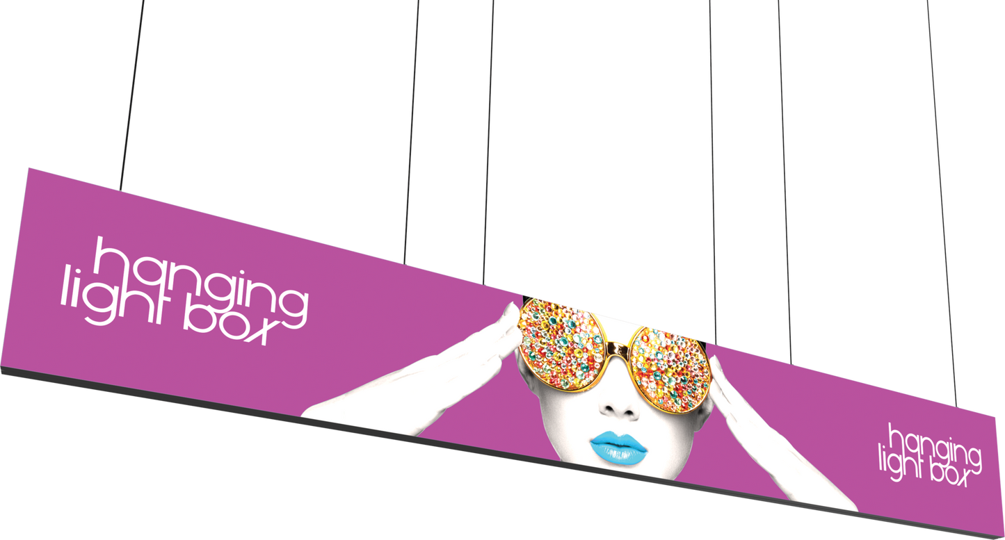 20ft x 3ft Vector Frame Hanging Light Box Single-Sided (Graphic Package)