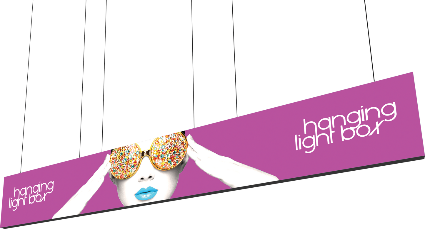 20ft x 3ft Vector Frame Hanging Light Box Double-Sided w/ Eclipse (Graphic Only)