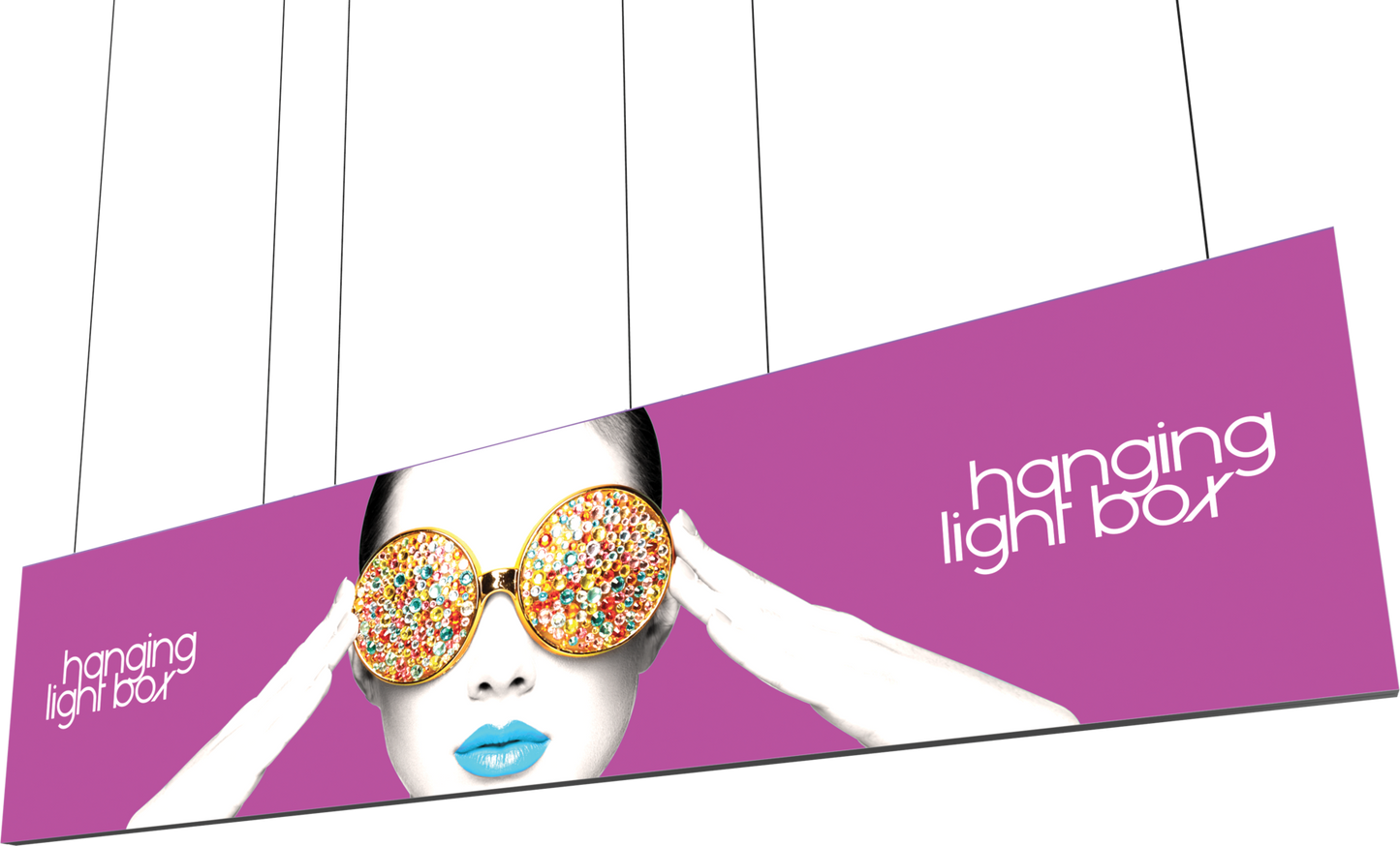 20ft x 5ft Vector Frame Hanging Light Box Double-Sided (Graphic Only)